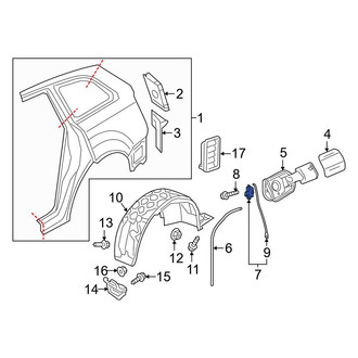 Audi OE - Rear Fuel Filler Door Lock Actuator