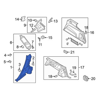 Audi OE - Left Upper Body C-Pillar Trim Panel