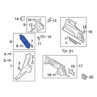Audi OE - Right Upper Body C-Pillar Trim Panel