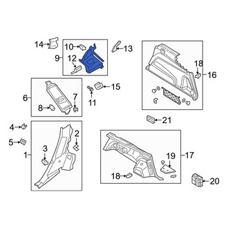 Audi OE - Left Body D-Pillar Trim Panel