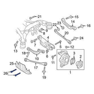 Audi OE - Suspension Control Arm Heat Shield Bolt