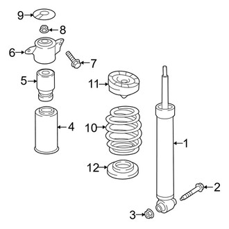 Audi OE - Rear Suspension - Shocks & Components (W/O Air Suspension), (Premium / Premium Plus / Prestige)