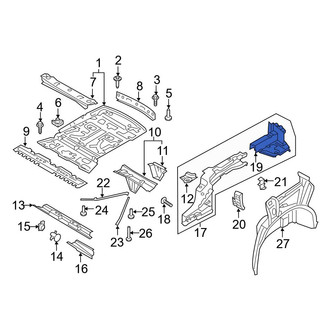 Audi OE - Rear Left Frame Rail End