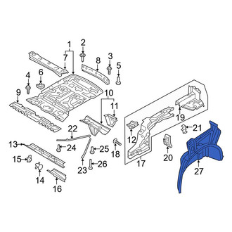 Audi OE - Rear Left Inner Wheel Housing Side Panel