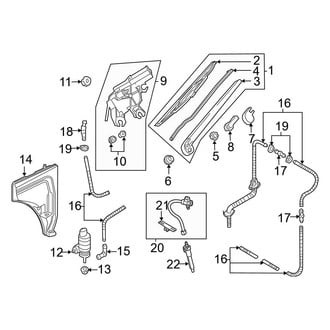Audi OE - Lift Gate - Rear Wiper Components