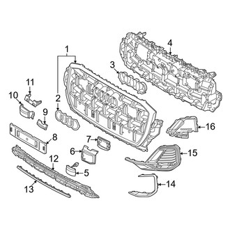 Audi OE - Front Bumper & Grille - Grille & Components