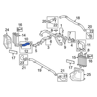 Audi OE - Right Lower Intercooler Pipe