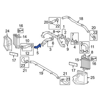 Audi OE - Right Lower Intercooler Pipe