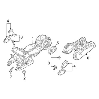Audi OE - Air Conditioner & Heater - Rear Evaporator (3 Zone Climate Control), (Premium / Premium Plus)