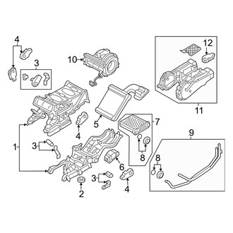 Audi OE - Air Conditioner & Heater - Rear Evaporator (4 Zone Climate Control), (Premium Plus / Prestige)