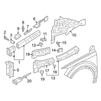 Audi OE - Fender - Structural Components & Rails