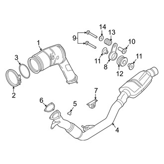 Audi OE - Exhaust System - Exhaust Components (Front)