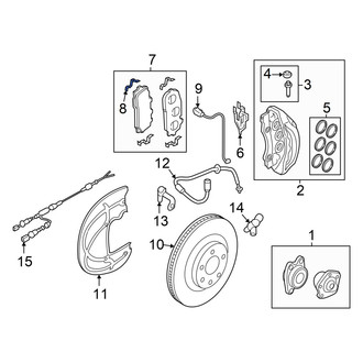 Audi OE - Front Disc Brake Anti-Rattle Clip