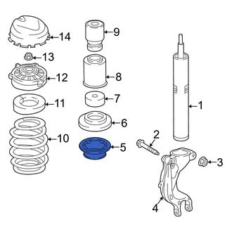Audi OE - Front Lower Coil Spring Insulator