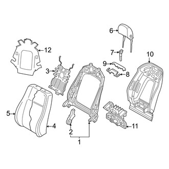 Audi OE - Seats & Tracks - Front Seat Components (Driver Seat, Seat Back, Components Standard Seats)