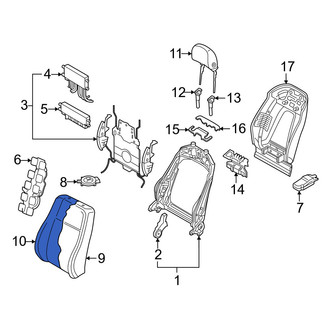 Audi OE - Front Left Seat Back Cushion Cover