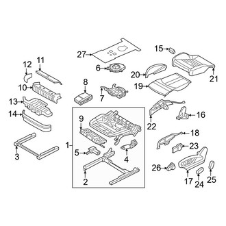 Audi OE - Seats & Tracks - Front Seat Components (Passenger Side, Seat, Seat Cushion Components)