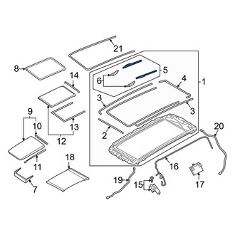 Audi OE - Rear Sunroof Guide Jaw