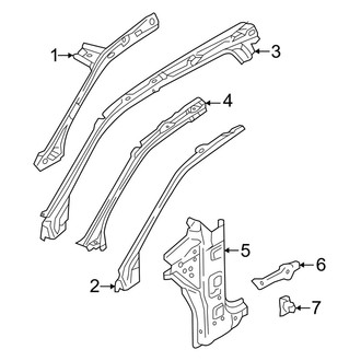 Audi OE - Pillars, Rocker & Floor - Hinge Pillar