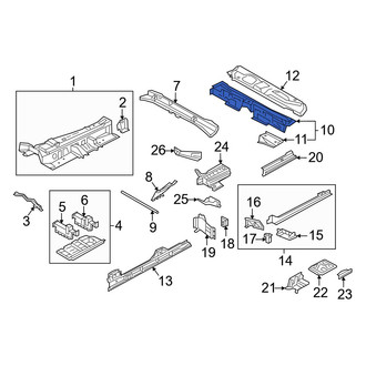 Audi OE - Rear Floor Pan Crossmember