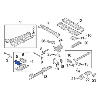 Audi OE - Front Left Seat Frame Mounting Base