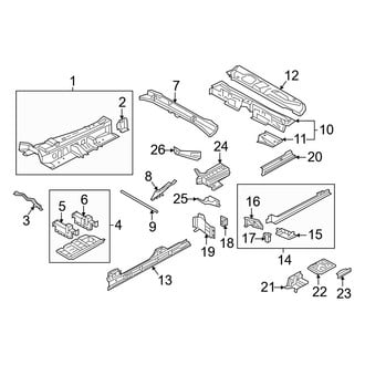 Audi OE - Pillars, Rocker & Floor - Floor & Rails