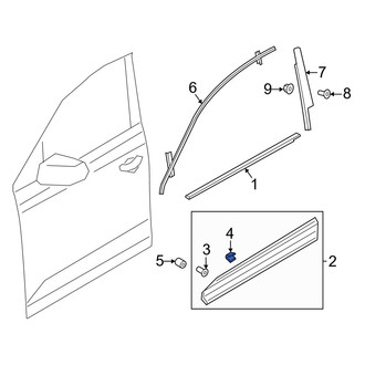 Audi OE - Door Molding Clip