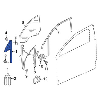 Audi OE - Front Left Vent Window Assembly