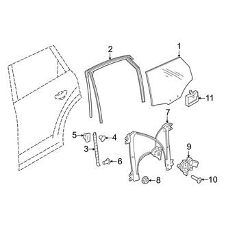 Audi OE - Rear Door - Glass & Hardware