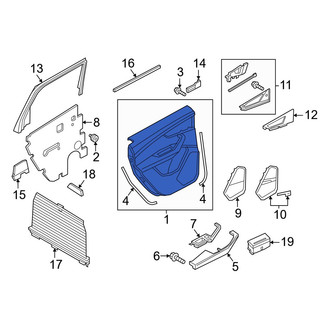 Audi OE - Rear Left Inner Door Interior Trim Panel