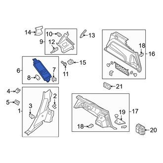 Audi OE - Left Upper Body C-Pillar Trim Panel