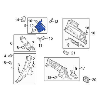 Audi OE - Left Body D-Pillar Trim Panel