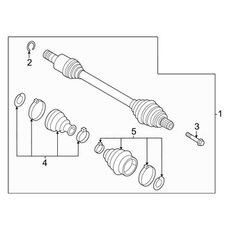 Audi OE - Rear Suspension - Drive Axles (W/O Torque Vectoring)