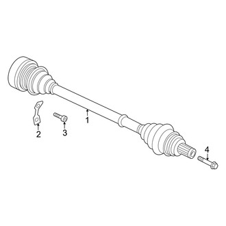Audi OE - Rear Suspension - Drive Axles (With Torque Vectoring)