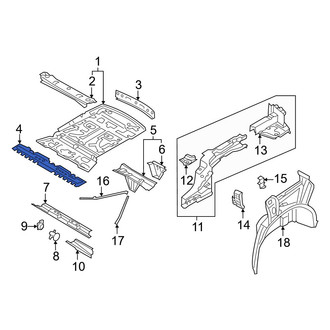 Audi OE - Front Floor Pan Reinforcement