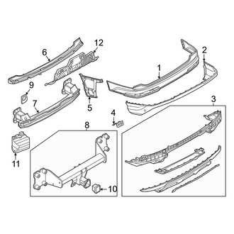 Audi OE - Rear Bumper - Bumper & Components (Exterior Cover and Components), (Premium / Premium Plus)