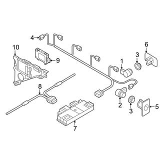 Audi OE - Rear Bumper - Electrical Components (Prestige)