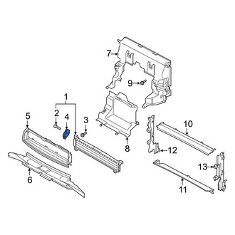 Audi OE - Front Lower Radiator Support Air Deflector Actuator