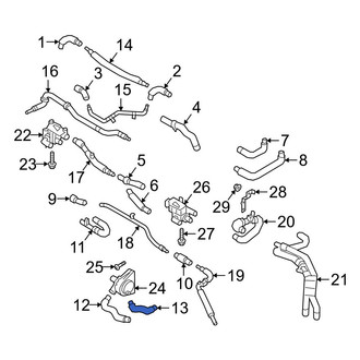 Audi OE - Center Engine Coolant Pipe