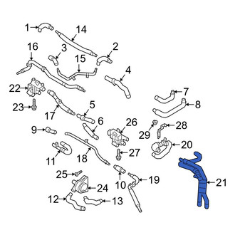 Audi OE - Center Engine Coolant Pipe