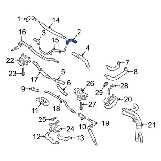 Audi OE - Center Engine Coolant Pipe