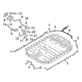 Audi OE - Rear Left Engine Coolant Pipe