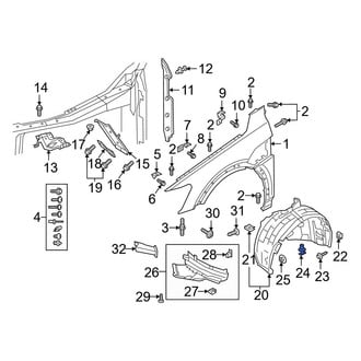 Audi OE - Fender Liner Retainer