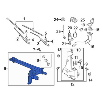 Audi OE - Front Wiper Motor