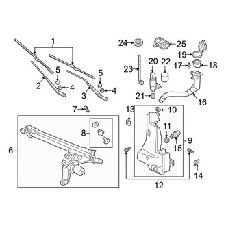 Audi OE - Windshield - Wiper & Washer Components (W/O Integrated Nozzles)