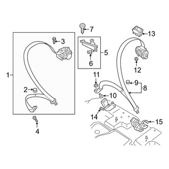 Audi OE - Restraint Systems - Second Row Seat Belts