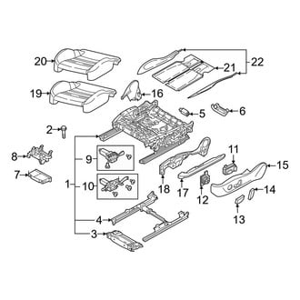 Audi OE - Seats & Tracks - Front Seat Components (Seat Cushion Components, Standard Seats), (Premium Plus)