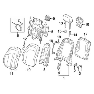 Audi OE - Seats & Tracks - Front Seat Components (Comfort Seats, Seat Back Components), (Prestige)