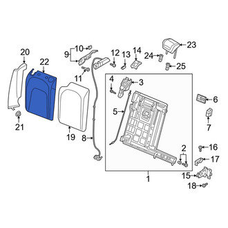Audi OE - Rear Right Seat Back Cushion Cover