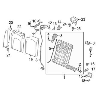 Audi OE - Seats & Tracks - Rear Seat (Seat Back Components, Passenger Side, SUV)